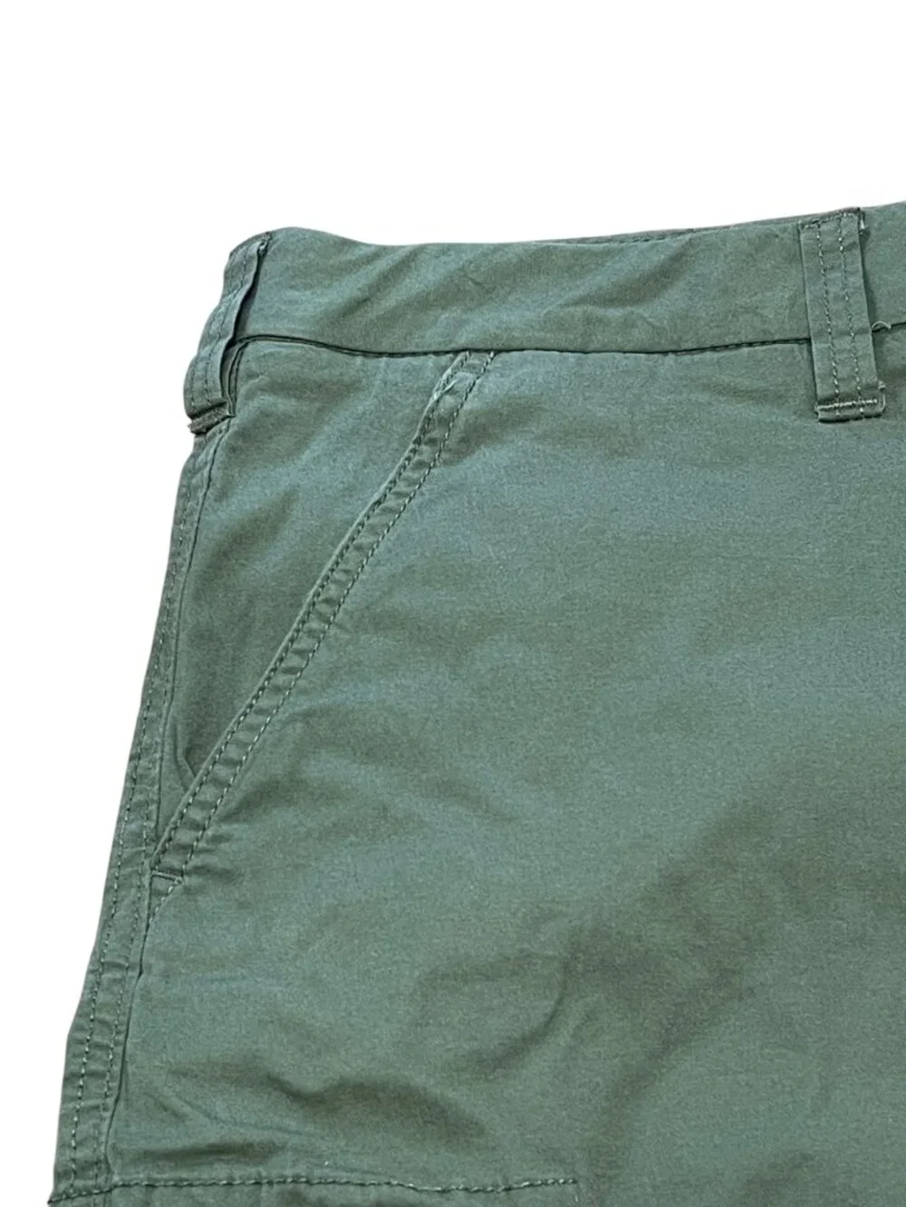 Mens Green Cargo Shorts 44W Lightweight Cotton Outdoor Wear